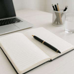 livre et ordi sur bureau